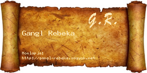 Gangl Rebeka névjegykártya